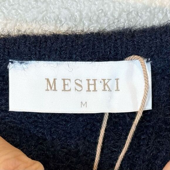 NWT Meshki Wool Blend Drop Shoulder Scoop Neck Sweater Mini Dress Women’s Medium - Picture 6 of 12